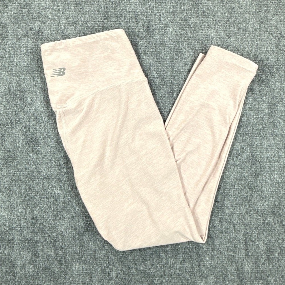 New Balance Leggings Womens XS Light Pink Heather High Rise 7/8 Athletic Yoga